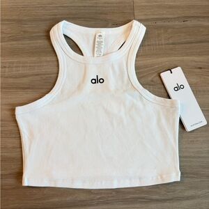 Alo White Aspire tank top
